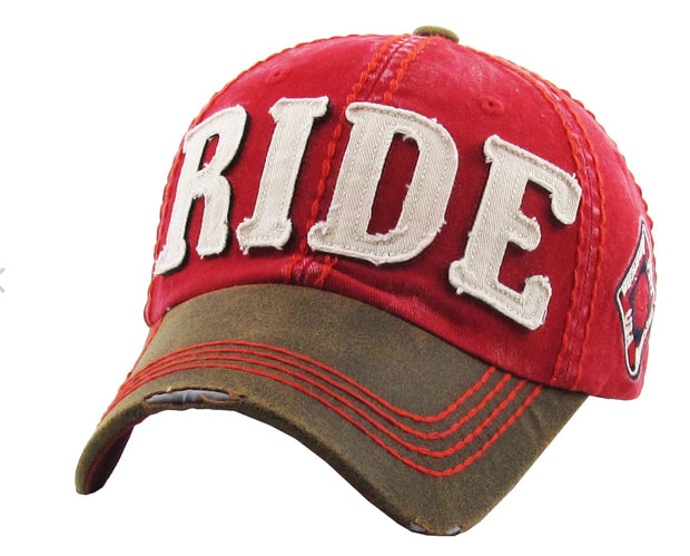 RIDE VINTAGE BALL CAP - RED