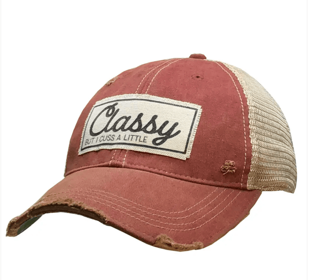 Red Classy but I Cuss a little Trucker Hat