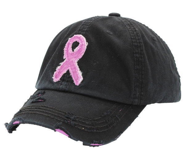 Lavender Ribbon Hat - Black (All Cancers)