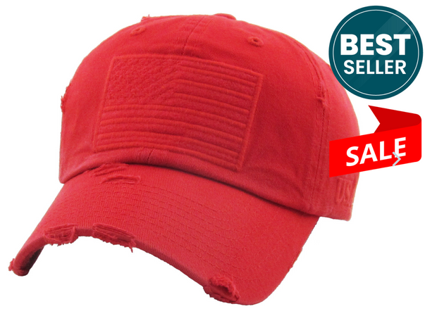 Tactical Vintage Ball Cap - Red