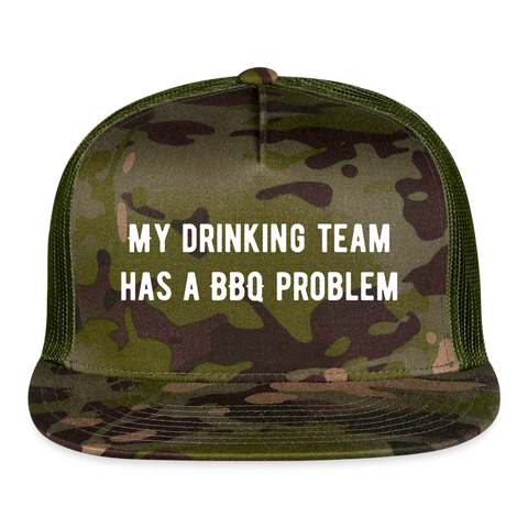 BBQ Problem Trucker Hat - MultiCam\green