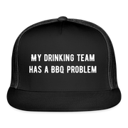 BBQ Problem Trucker Hat - black/black