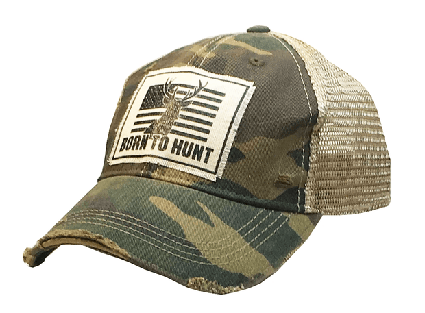 Born to Hunt Camo Trucker Hat