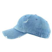 Custom jean Distressed Baseball cap Washed Worn-Out